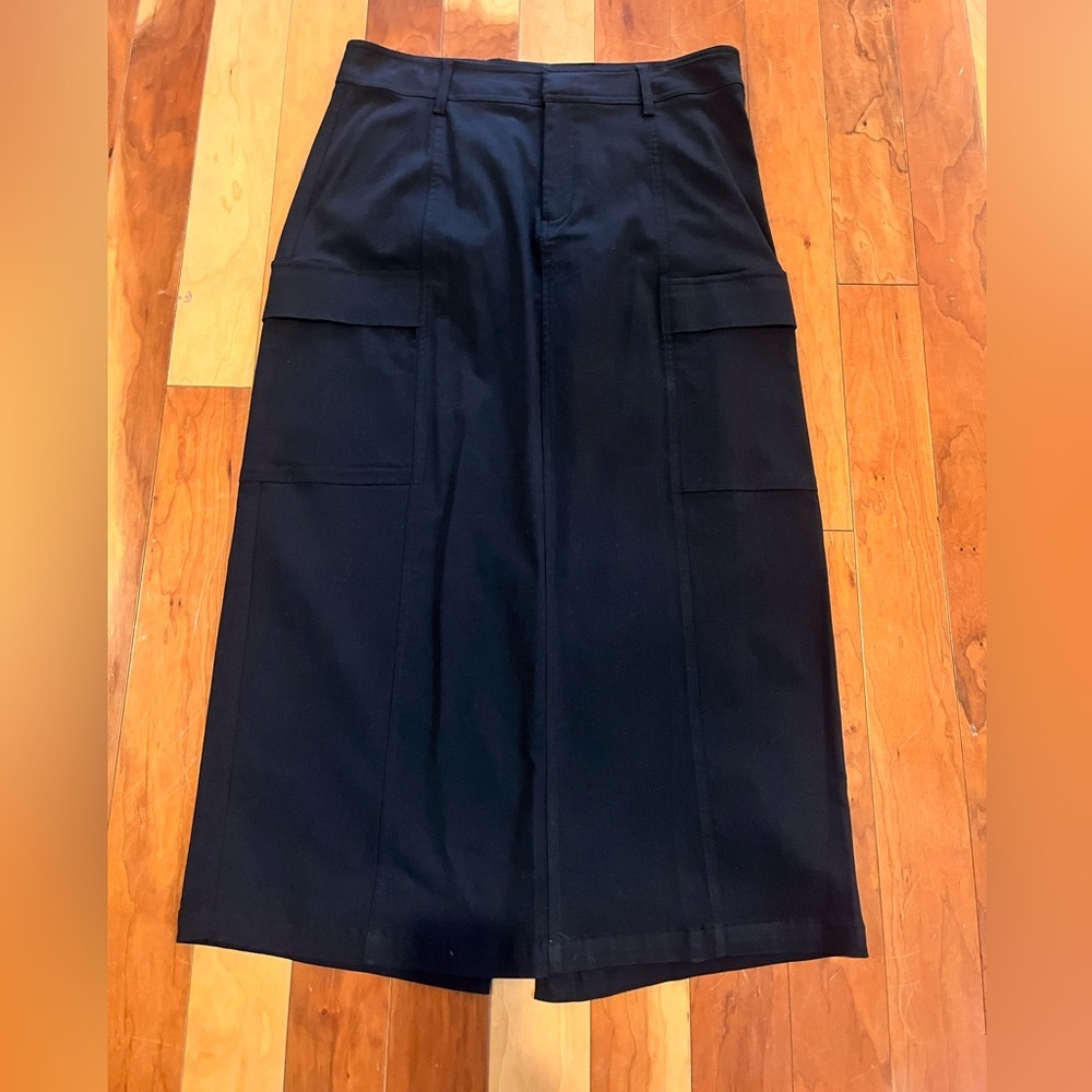 Lane Bryant Black Stretchy Midi Skirt Size 14 Career Professional Utility Vibe